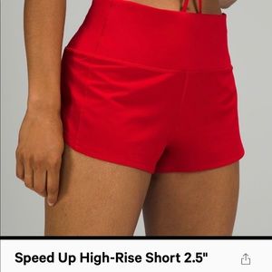 Lululemon speed up high-rise shorts 2.5